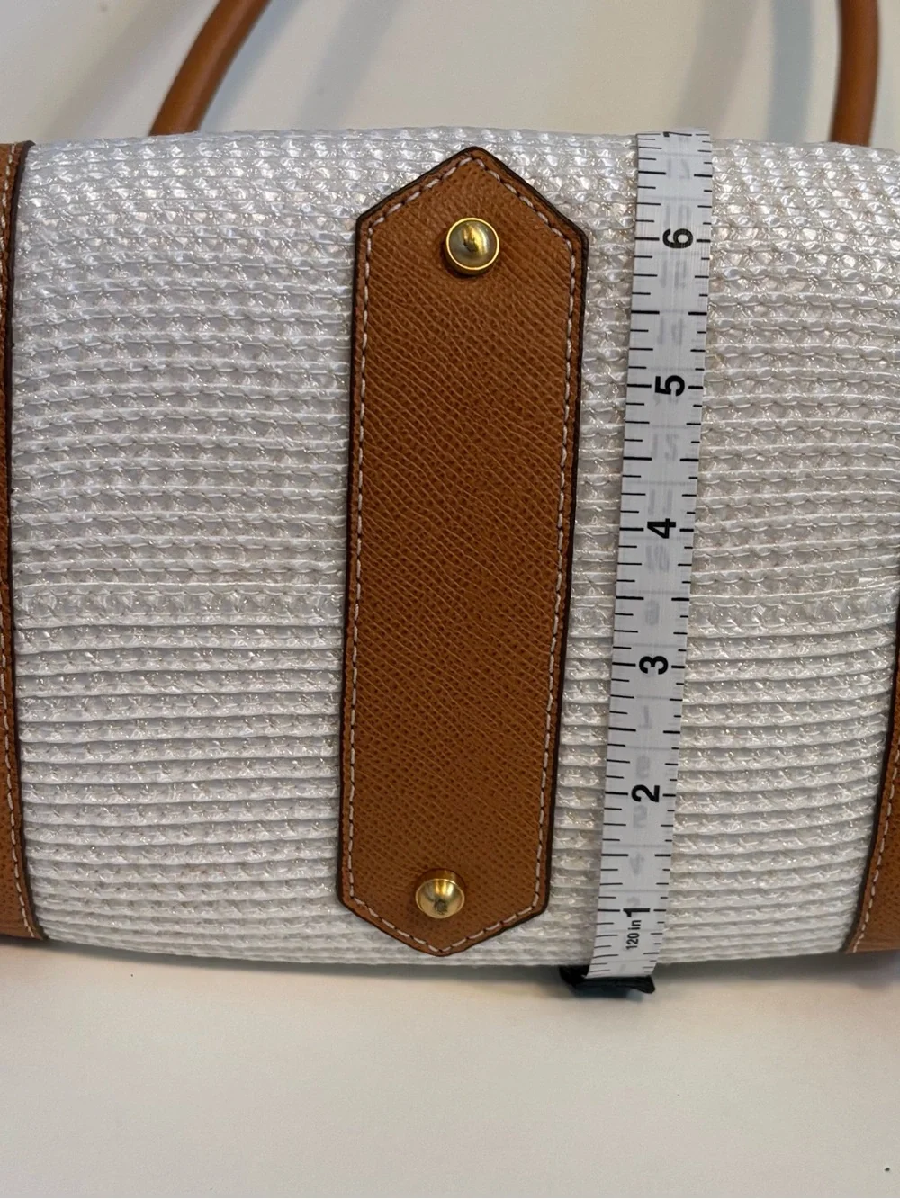 Rare Vintage Eric Javits White Raffia Woven Shopper Satchel NWT